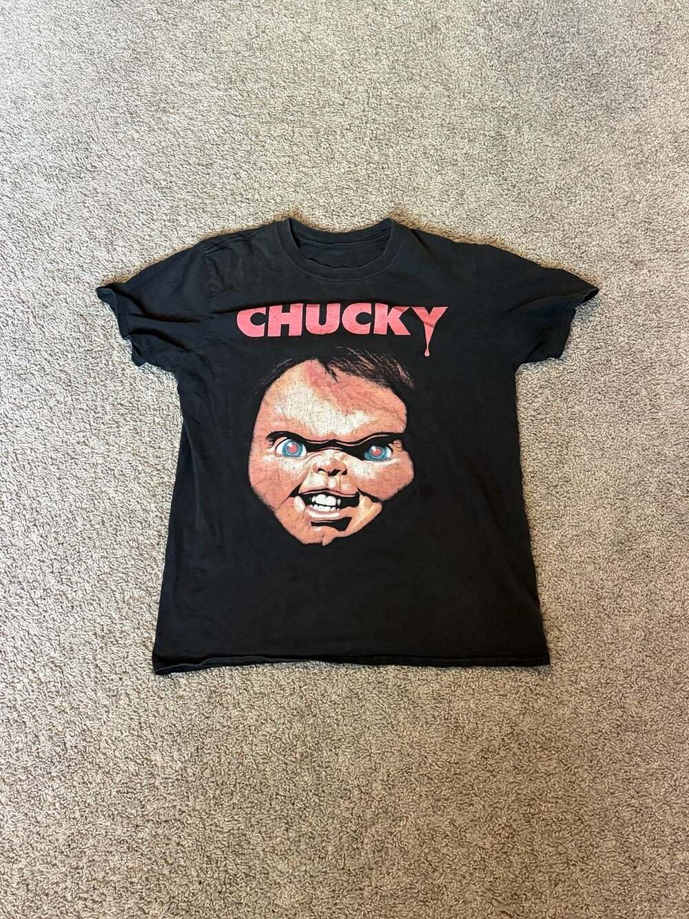 Chucky Child's Play Big Face Graphic Horror Movie T-Shirt